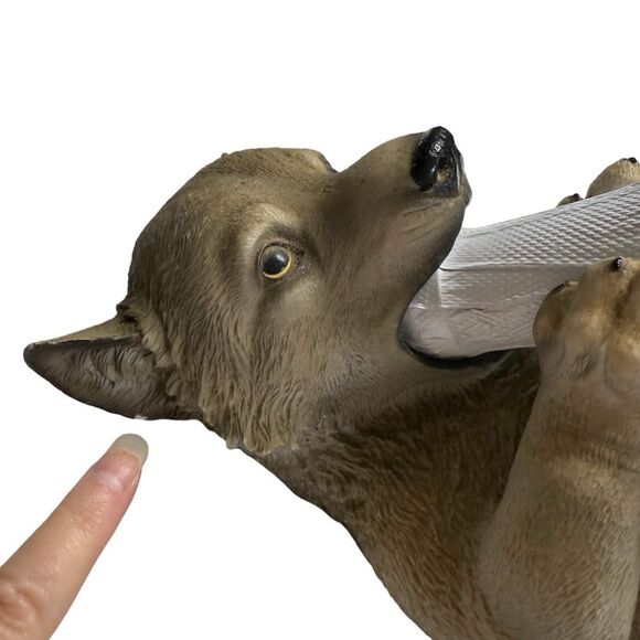 Wolf Pup Wine Bottle Holder Resin 2012 DWK - Picture 11 of 16